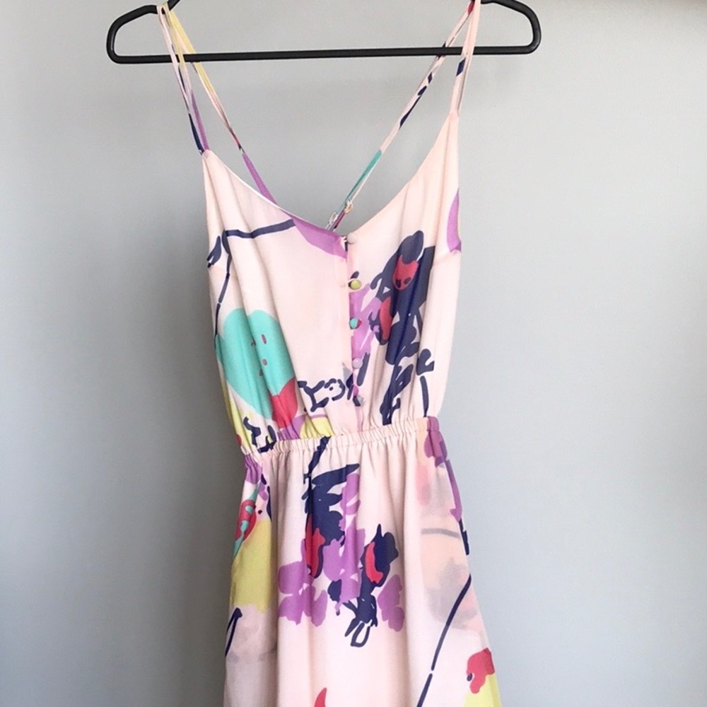 NWT ❤️Multi Color Abstract Summer Dress🌺100% Silk